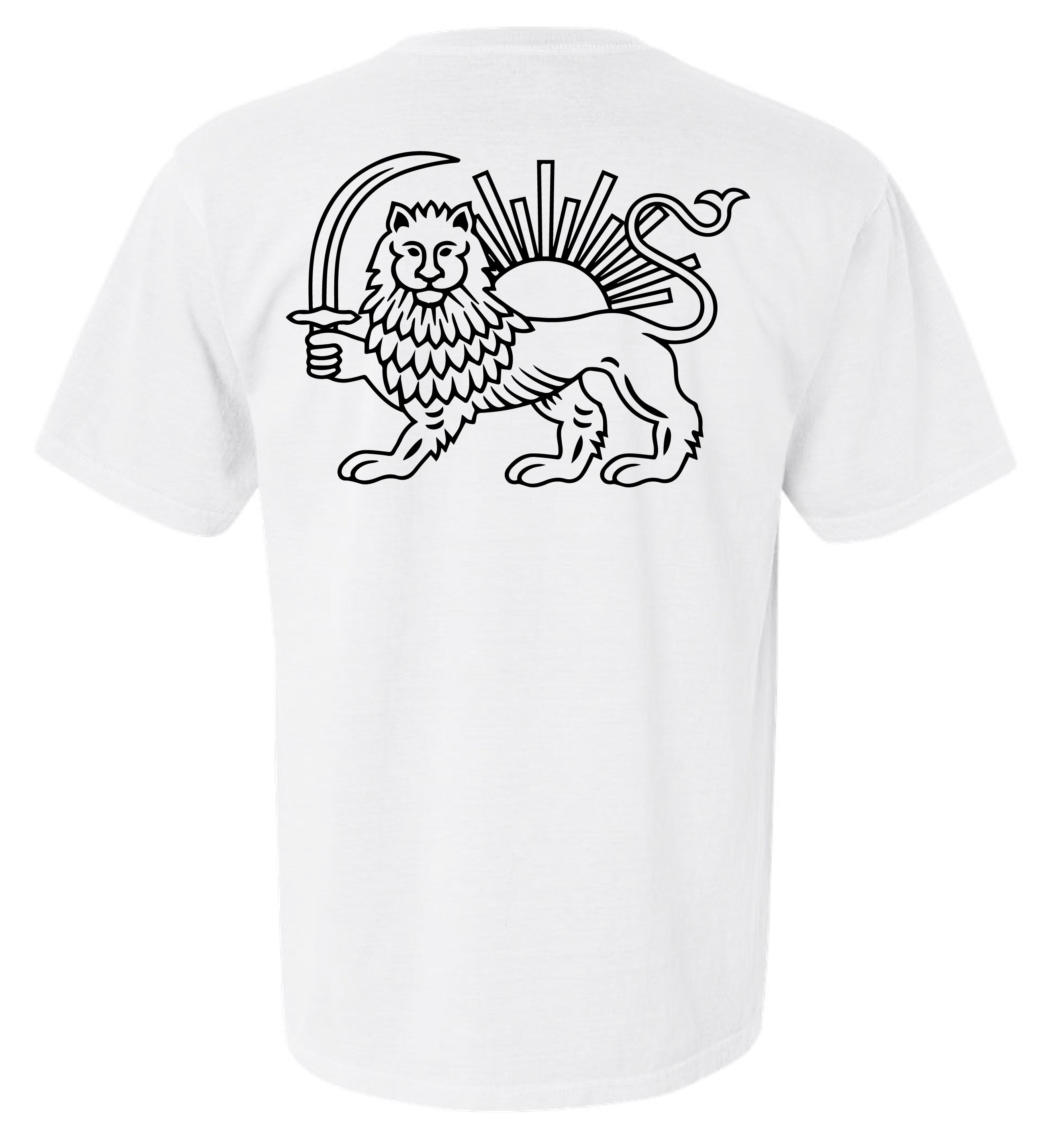 Lion and Sun - White